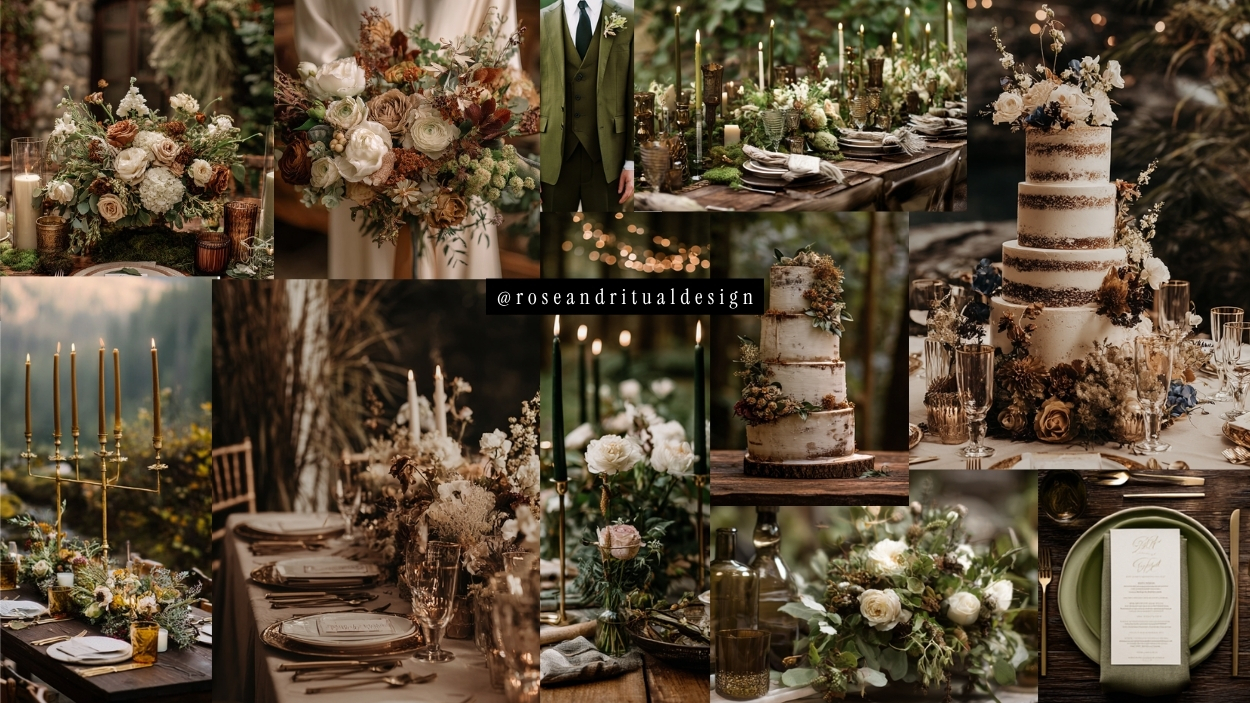 Wedding Colour Scheme: Moss & Mocha